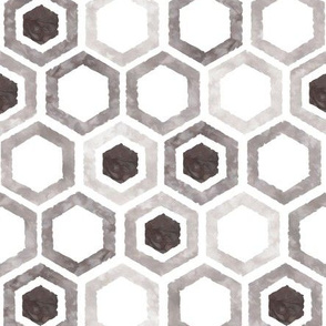 gray marble hexagons