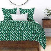 Daisies on dark green