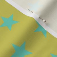 star yellow teal