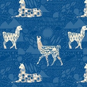 Llamas Deep Blue - Small