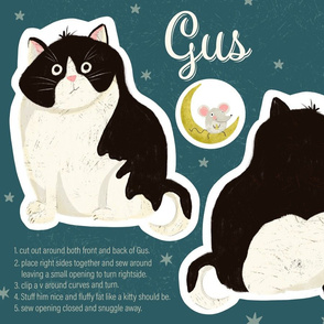 GUS the cat plushie pillow