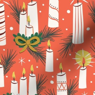 Vintage Christmas Candles | Large Scale