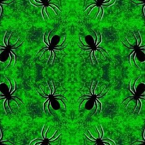 Green spider Halloween 