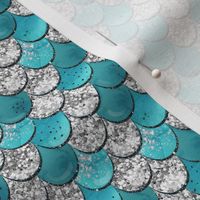 Glitter Dragon Scales // Aqua Silver 