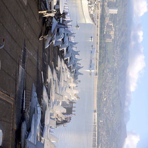 75-2 Sailors man the rails as the aircraft carrier USS Nimitz (CVN 68) enters Pearl Harbor