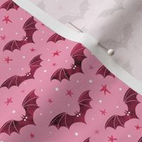  Watercolor Bats in Pink 1/2 Size