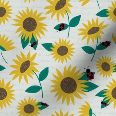 Sunflowers & Ladybugs Floral