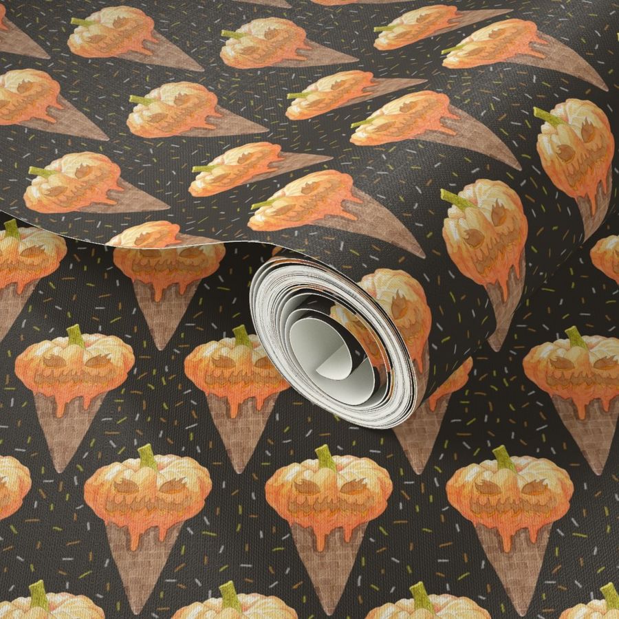 Jack O'lantern Ice Cream Cones small scale