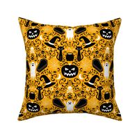 Halloween Damask (Orange)