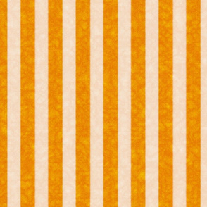 Golden orange and cream stripes bring a sunny and textured warmth to a classic pattern.