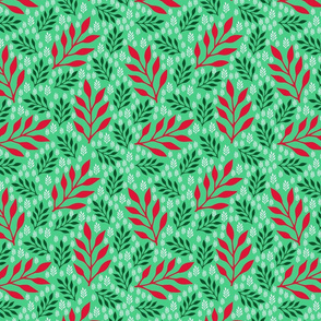 Maximalist holiday mint green red