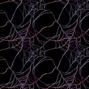 Magenta Purple Watercolor Spiderwebs Small Scale