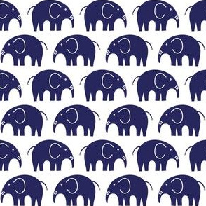 elephant train_navy on white