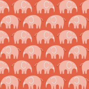 elephant train_red and pink