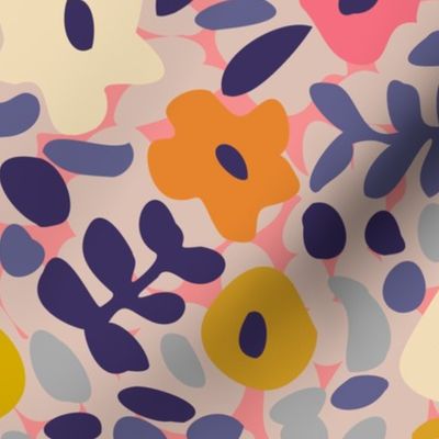 Funny sunny floral pattern