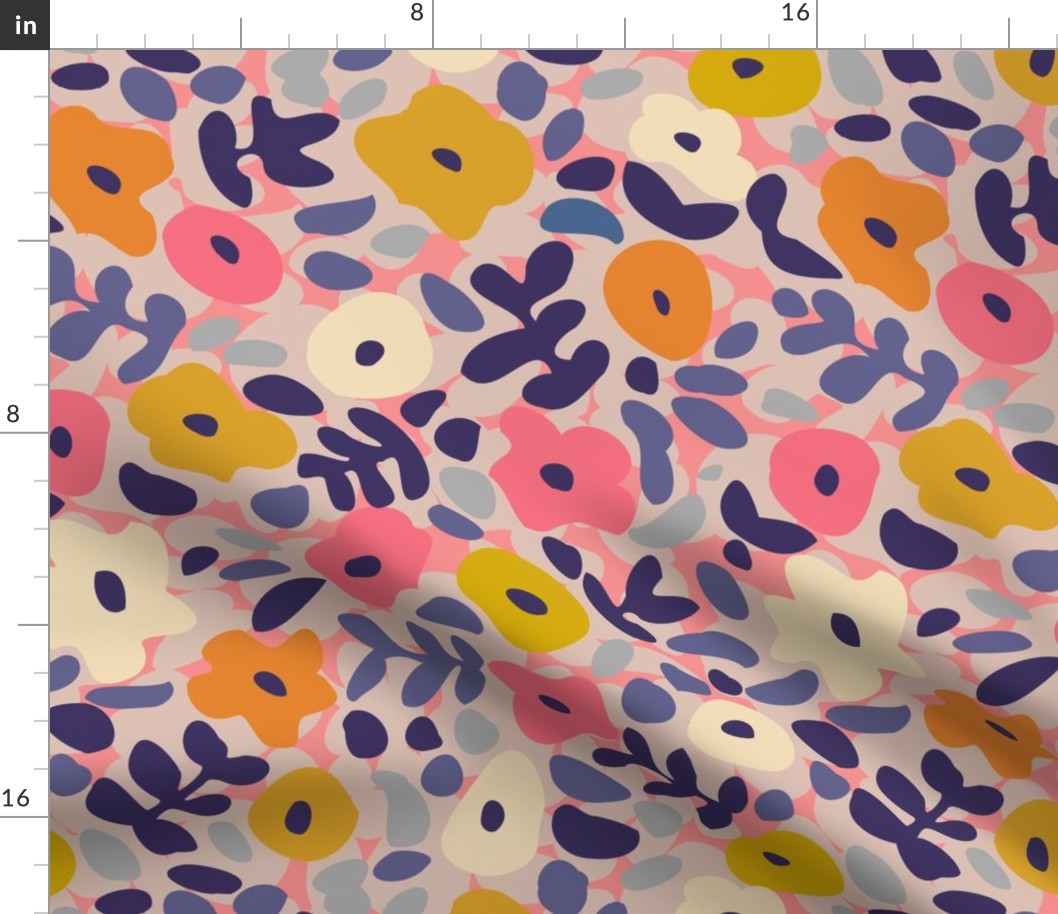 Funny sunny floral pattern