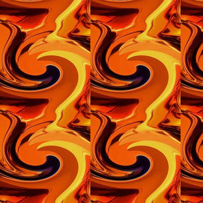 Orange Abstract swirl