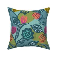 Colorful Climbers - Teal - Large