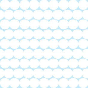 Beady Mod Dots White Blue Clouds