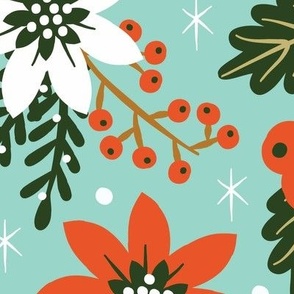 Jolly Winter Floral | Extra Large Scale