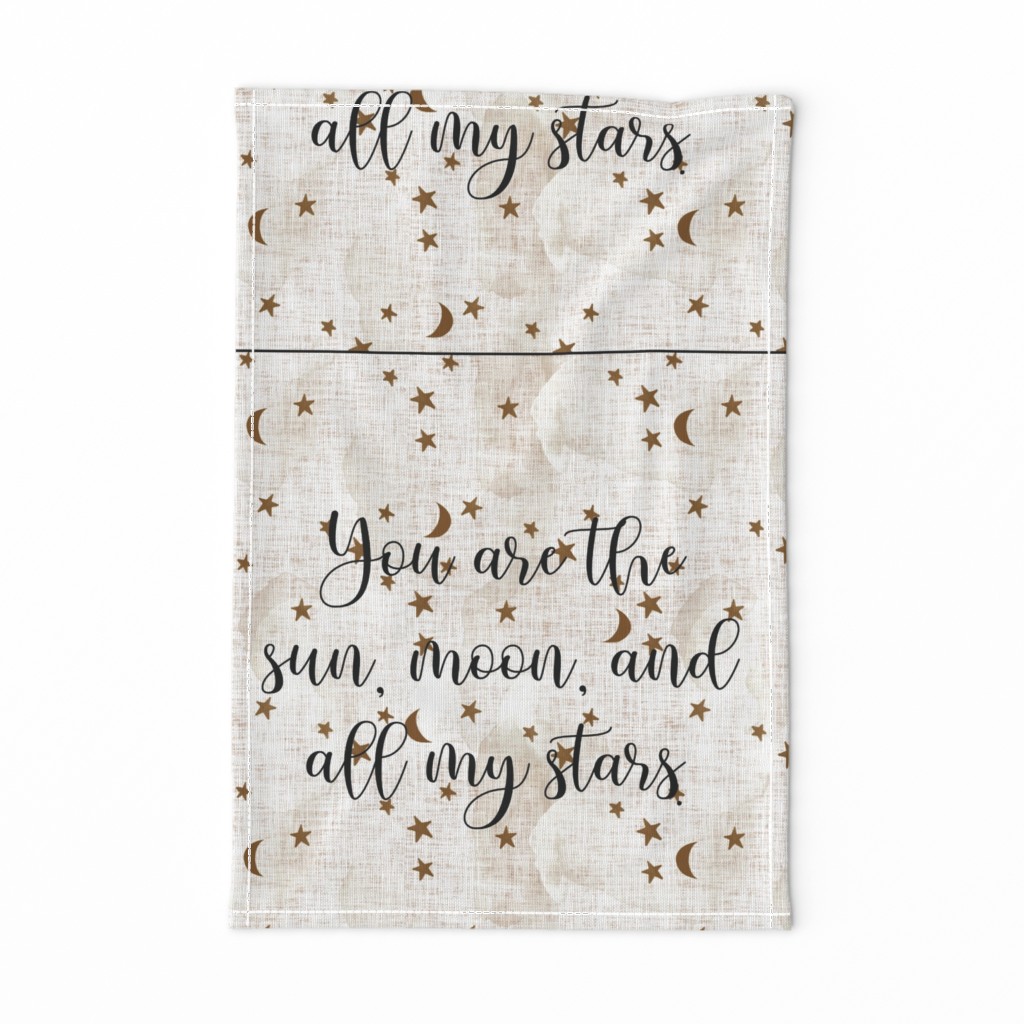 6 loveys: sugar sand linen // you are the sun, moon, and all my stars