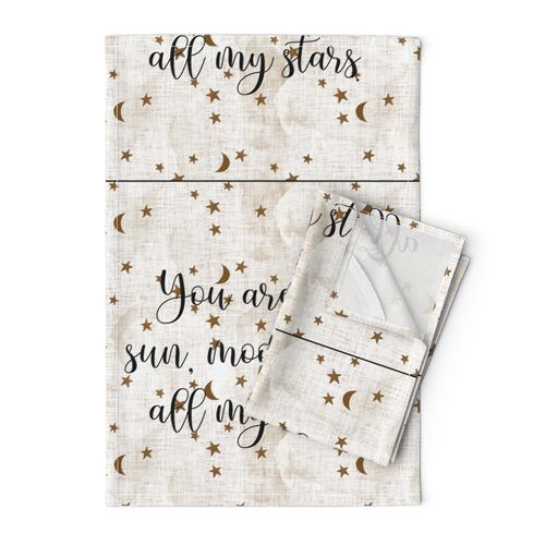 6 loveys: sugar sand linen // you are the sun, moon, and all my stars