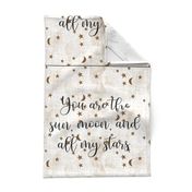 6 loveys: sugar sand linen // you are the sun, moon, and all my stars