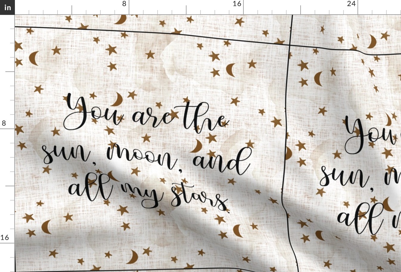 6 loveys: sugar sand linen // you are the sun, moon, and all my stars