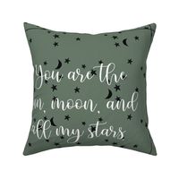 6 loveys: blue olive // you are the sun, moon, and all my stars