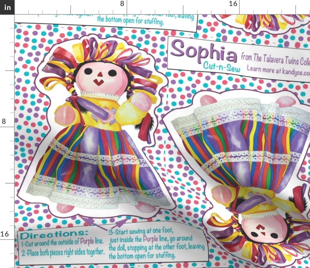 The Talavera Twins- Sophia Cut-n-Sew 21x18