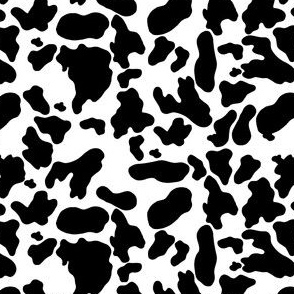 black and white cow print