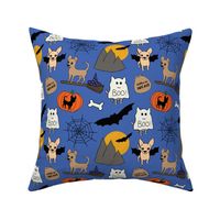 Halloween chihuahuas on blue (small)