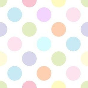pastel polka dots big 1" dots