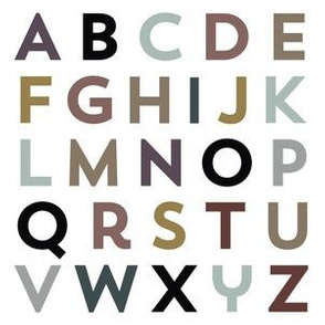 6" square: autumn alphabet