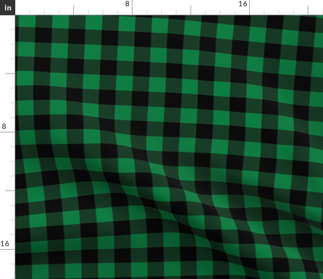 green and black plaid - LAD20