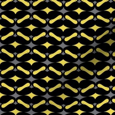 mustache repeat pattern yellow black