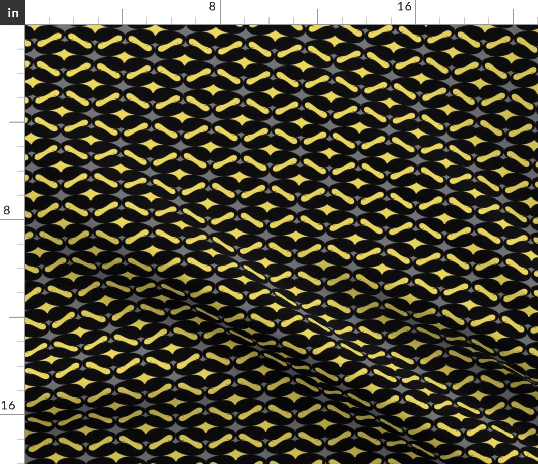 mustache repeat pattern yellow black