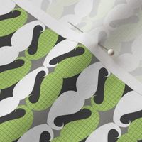 mustache repeat pattern green