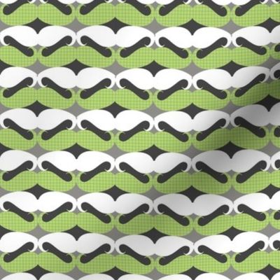 mustache repeat pattern green