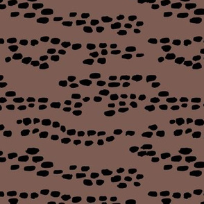 Lovely deer animal print minimal spots and dots trend chocolate brown black
