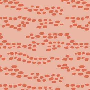 Lovely deer animal print minimal spots and dots trend coral orange SMALL