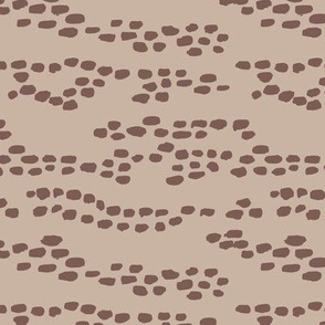 Lovely deer animal print minimal spots and dots trend latte beige brown SMALL