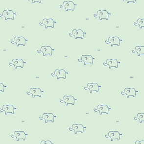Sweet Tiny Mammoths Pattern for Kids
