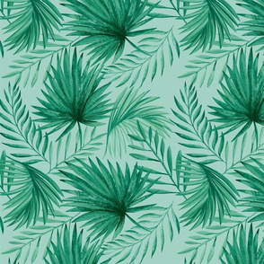 Gone Troppo Palm Print_green3