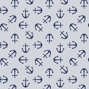 Deep blue anchors on gray – small scale