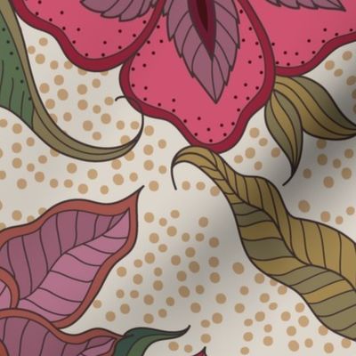 Updated Large // Chintz inspired Climbing vines and flowers