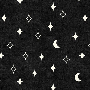 moon and stars - soft black - LAD20