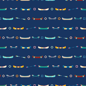 Colorful Canoe Stripes