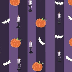 Happy Haunts! (Pumpkins & Purple Stripes)