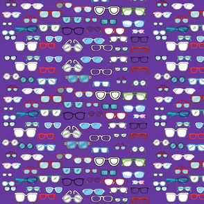 Eye Glass with purple background